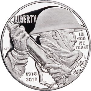 2018-P World War I Commemorative Silver Dollar Main Image