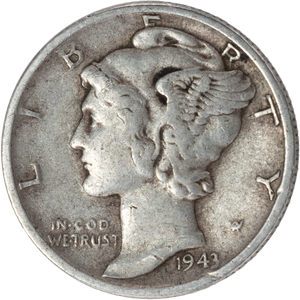 1943-S Mercury Dime CIRC Main Image
