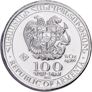 2022 Armenia 1/4 oz. silver 100 Dram Noah’s Ark Main Image