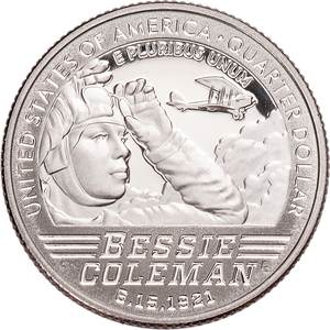 2023-S 99.9% Silver Bessie Coleman U.S. Women Quarter Main Image