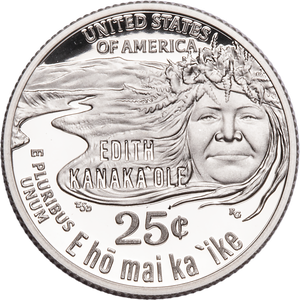 2023-S 99.9% Silver Edith Kanaka'ole U.S. Women Quarter Main Image