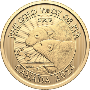 2024 Canada 1/10 oz. Gold $5 Polar Bear - First Strike Main Image