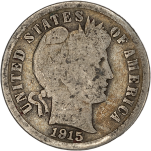 1915-S Barber Silver Dime Main Image