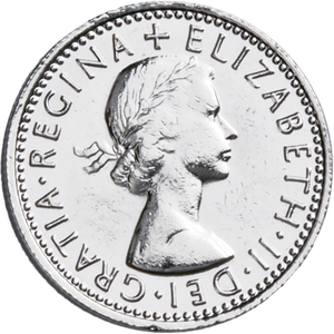 1947-1967 Silver-Plated Great Britain Sixpence Main Image