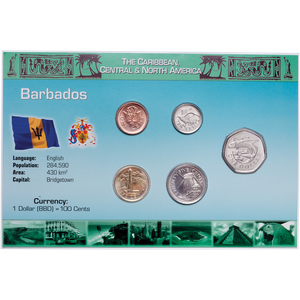 Barbados Coin Set in Custom Holder Main Image