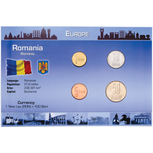 Romania Coin Set in Custom Holder Main Image