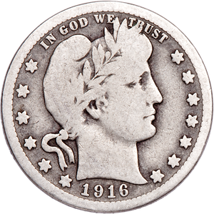 1892-1916 Barber Silver Quarter in Deluxe Holder Main Image