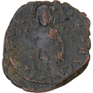 1059-1067 Constantine X Copper Follis Christ Eudocia Main Image