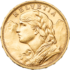 1897-1949 Switzerland Gold 20 Francs Main Image