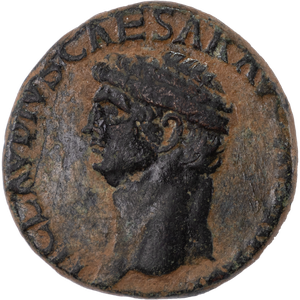 A.D. 41-54 Claudius Bronze As Minerva Vagi #602 Main Image