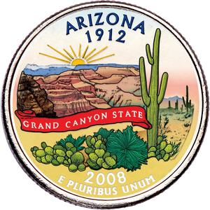 2008 Colorized Arizona Statehood Quarter Main Image