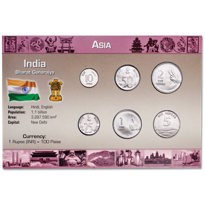 1988-2010 India Coin Set in Custom Holder Main Image