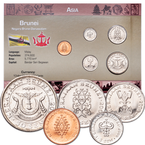 Brunei Coin Set in Custom Holder Main Image