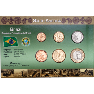 Brazil Coin Set in Custom Holder Main Image