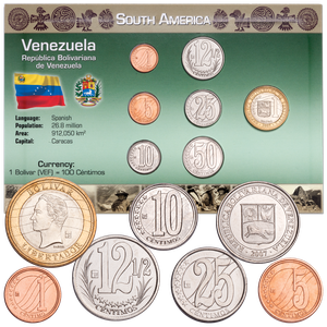 Venezuela Coin Set in Custom Holder Main Image