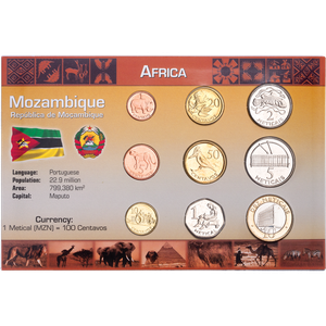 Mozambique Coin Set in Custom Holder Main Image
