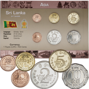 Sri Lanka Coin Set in Custom Holder Main Image