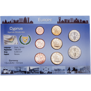 Cyprus Coin Set in Custom Holder Main Image
