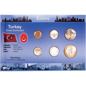 Turkey Coin Set in Custom Holder Main Image
