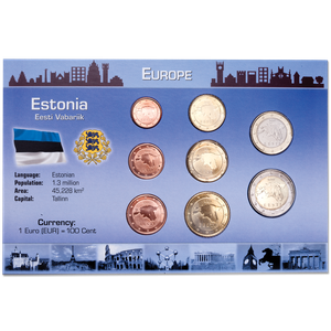 Estonia Coin Set in Custom Holder Main Image
