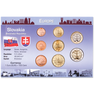 Slovakia Coin Set in Custom Holder Main Image