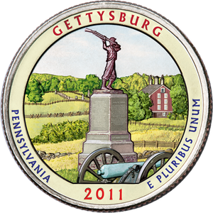 2011 Colorized Gettysburg National Park Quarter Main Image