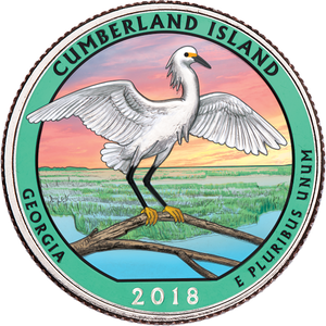 2018 Colorized Cumberland Island National Seashore Quarter Main Image