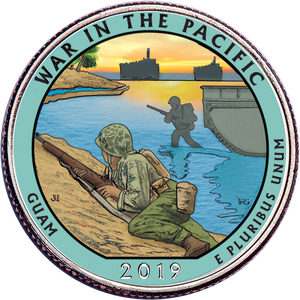 2019 Colorized War in the Pacific National Historical Park Quarter Main Image