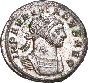 A.D. 270-275 Aurelian Bronze Silvered Antoninianus, Sol ORIENS AVG Main Image