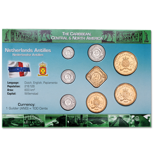 Netherlands Antilles Coin Set in Custom Holder Main Image
