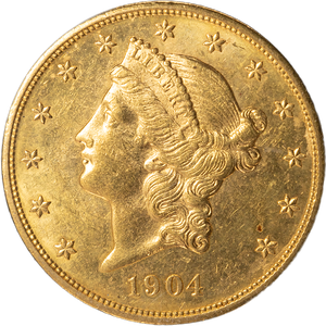 1877-1907 Gold $20 Liberty Head in Holder Main Image