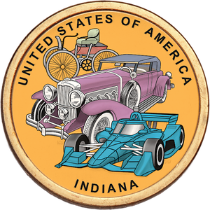 2023 Colorized Indiana U.S. Innovation Dollar Main Image