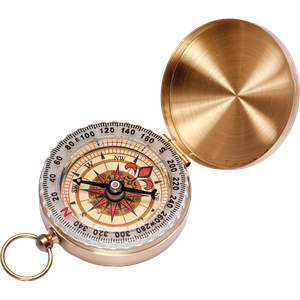 Solid Brass Lewis & Clark Pocket Compass 3