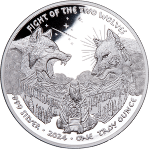 2024 Oglala Lakota Sioux 1 oz. Silver $1 Story of the Two Wolves Main Image