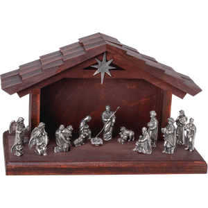 19-Piece Pewter Nativity Set Main Image