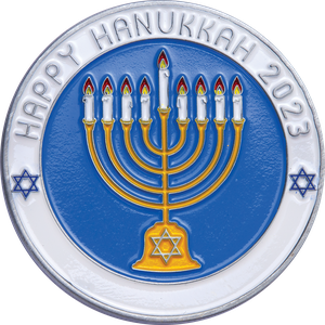 2023 Happy Hanukkah Challenge Coin | Littleton Coin Company