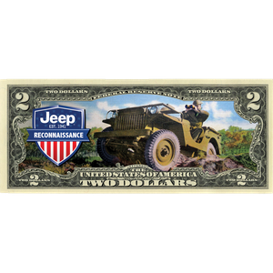 Jeep Colorized $2 Federal Reserve Note - Reconnaissance Main Image