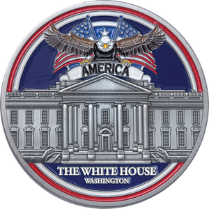 Patriotic White House Challenge Coin Main Image
