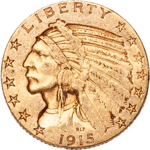 1915-S Gold $5 Indian Head in Holder Main Image
