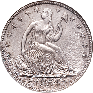 1854-O Liberty Seated Silver Half Dollar, SS Republic Shipwreck Main Image