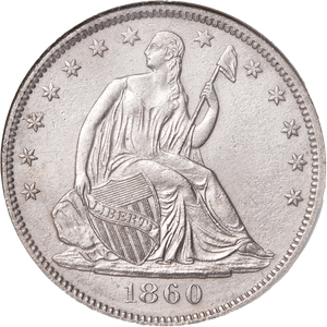 1860-O Liberty Seated Silver Half Dollar, SS Republic Shipwreck Main Image