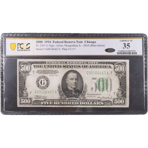 Series 1934-34A $500 Federal Reserve Notes Main Image