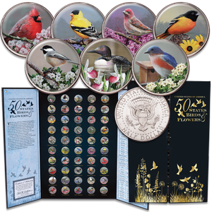 50 State Birds & Flowers Coins and Folder Main Image