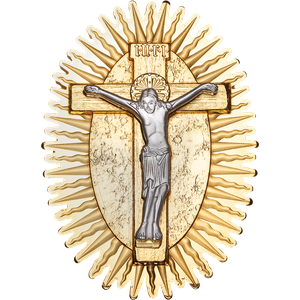 2024 Cameroon Gold-Plated 1 oz. Silver Bi-Metal Crucifix Main Image