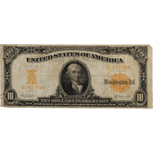 Series 1907 $10 Large Size Gold Certificate Main Image