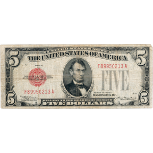 1928C $5 Legal Tender Note, Very Good Main Image