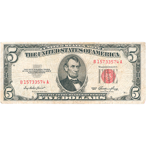 1953 $5 Legal Tender Note VG Main Image