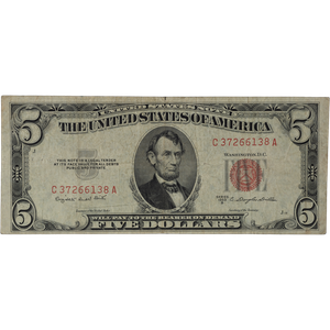 1953B $5 Legal Tender Note Fine Main Image
