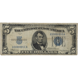 1934 $5 Silver Certificate VG Main Image
