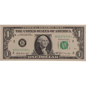 1969B $1 Federal Reserve Star Note, New York Main Image